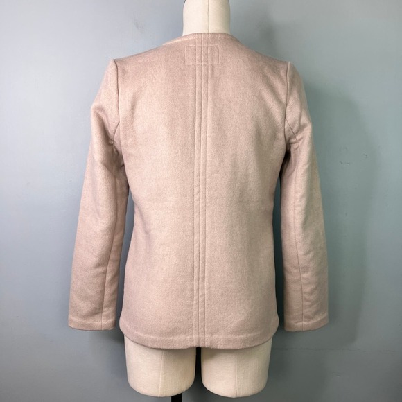 Lucky Brand Beige Tan and Gray Asymmetrical Wool Blend Jacket Women's Size XS - Picture 5 of 16